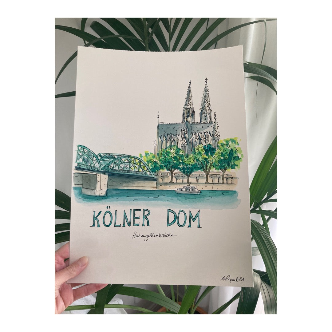 Original drawing of Cologne Cathedral