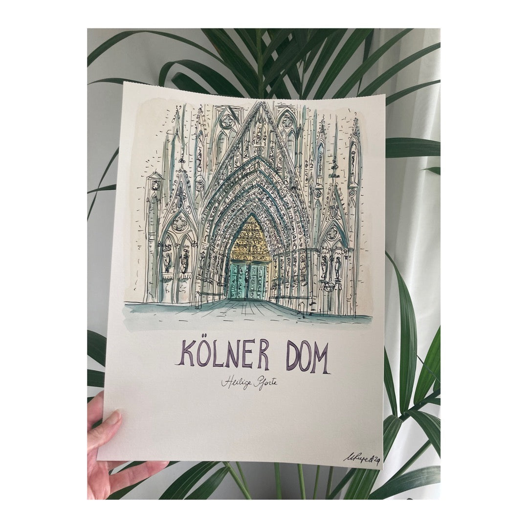 Original drawing of Cologne Cathedral