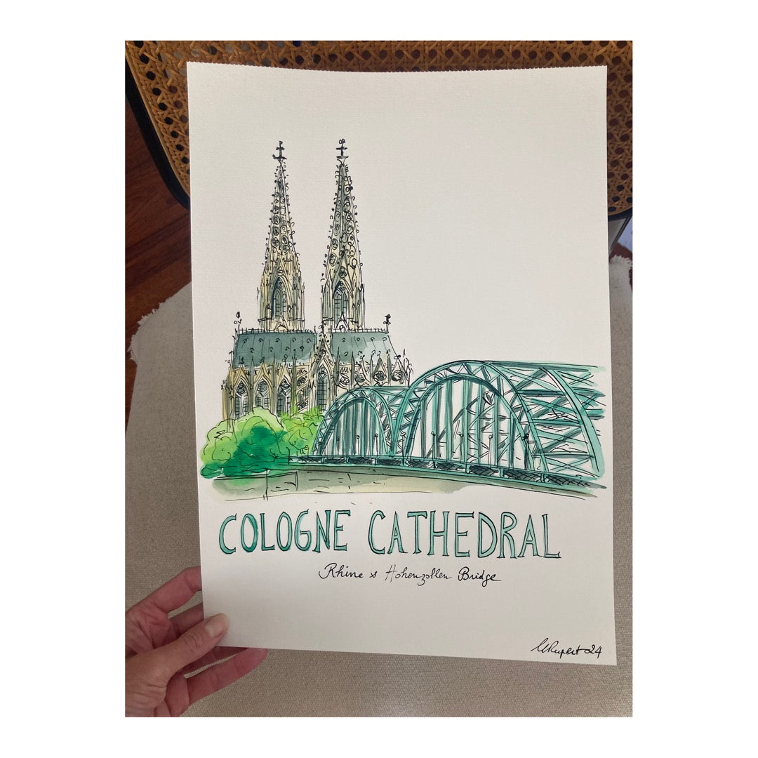 Original drawing of Cologne Cathedral