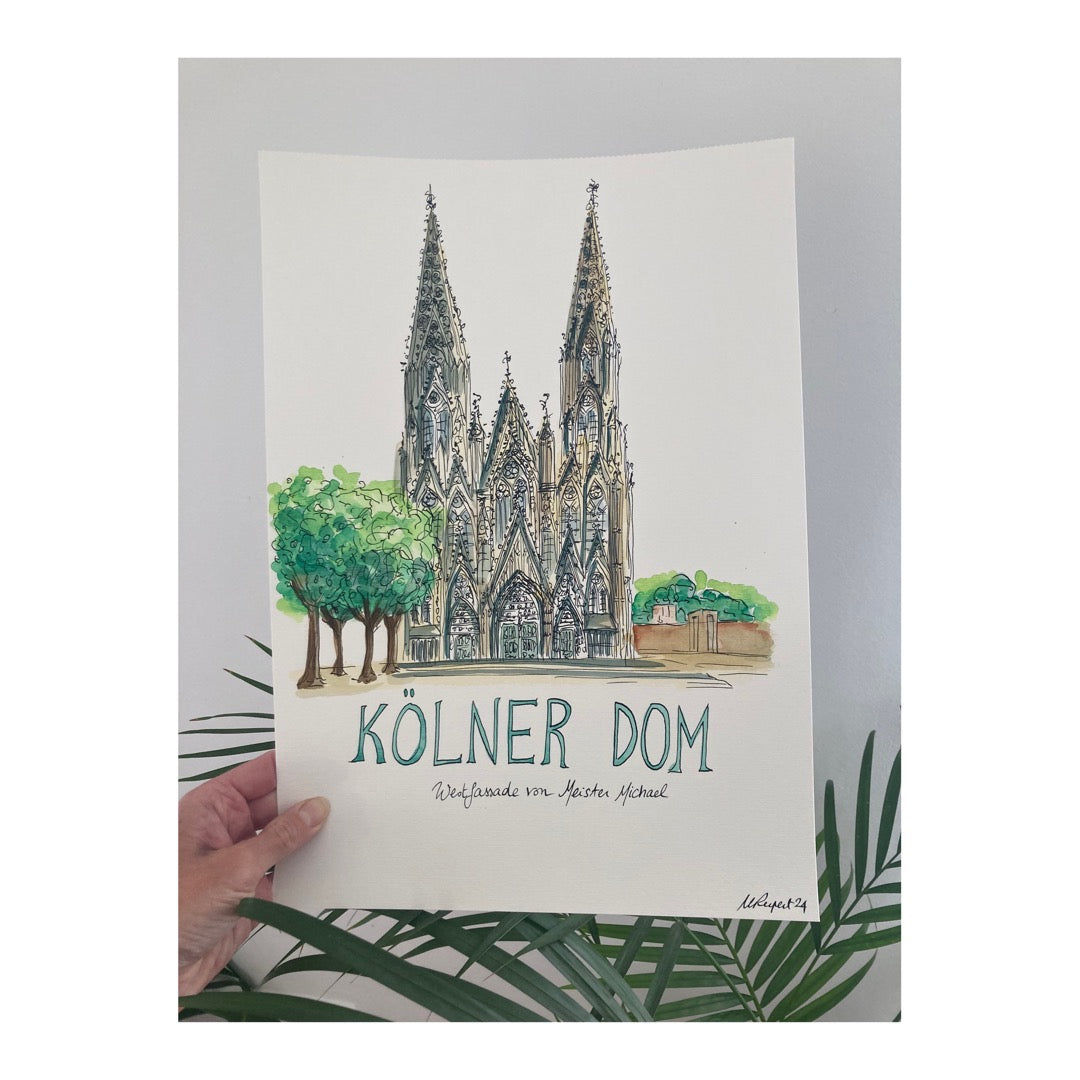 Original drawing of Cologne Cathedral