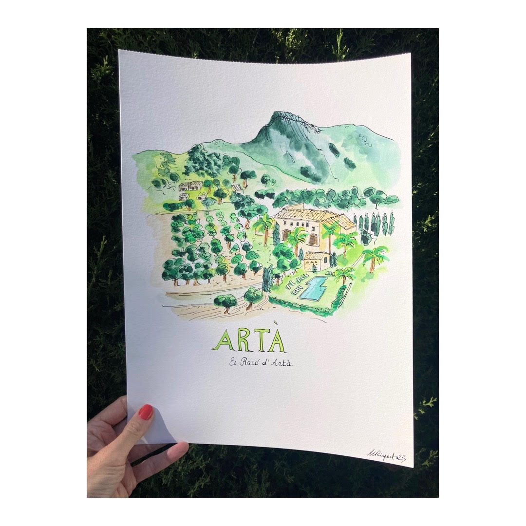 Original drawing of Artà, Es Raco