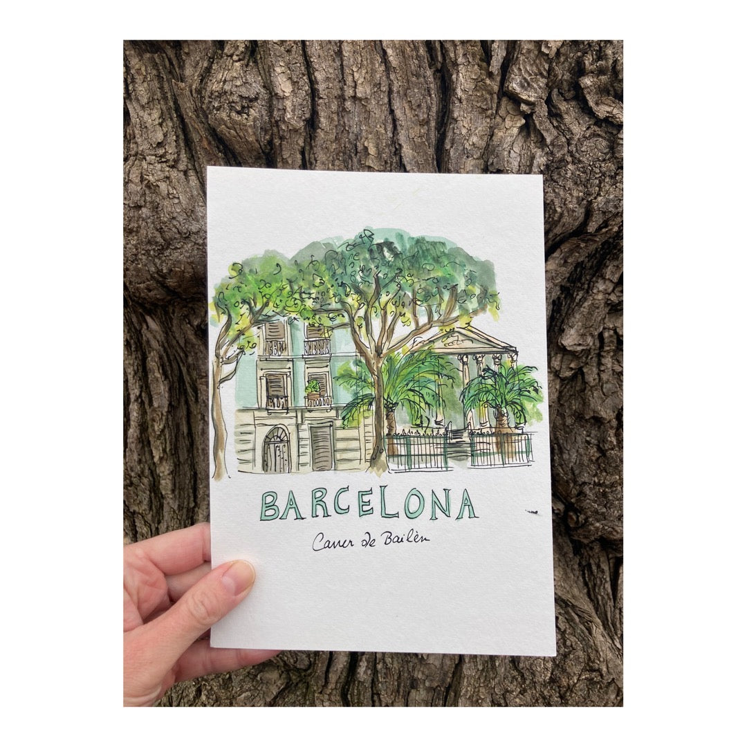 Original drawing of Barcelona, Carrer de Bailèn