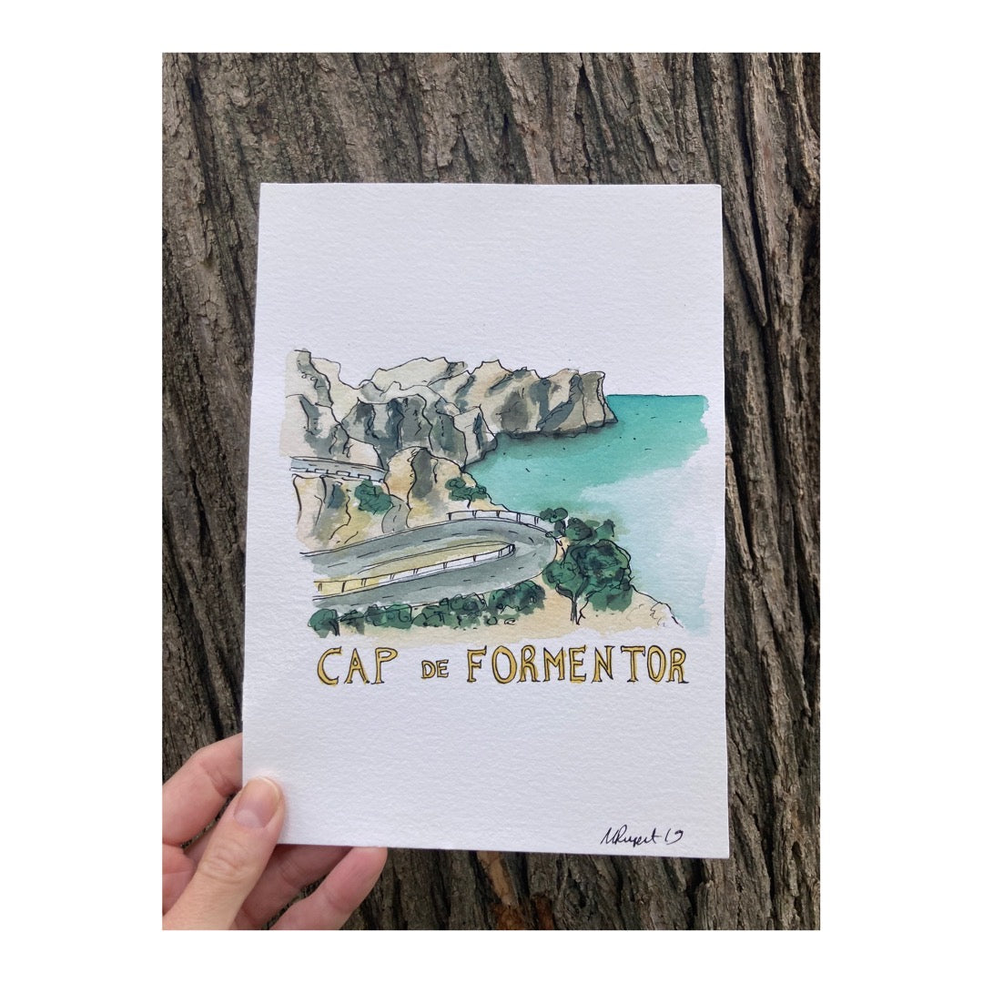 Original drawing of Cap de Formentor, Mallorca