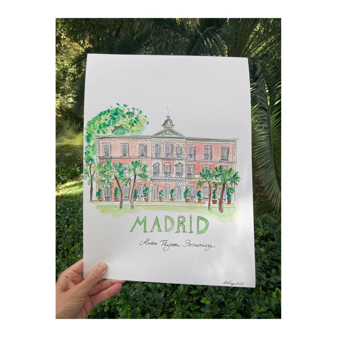 Original drawing of Museum Thyssen, Madrid