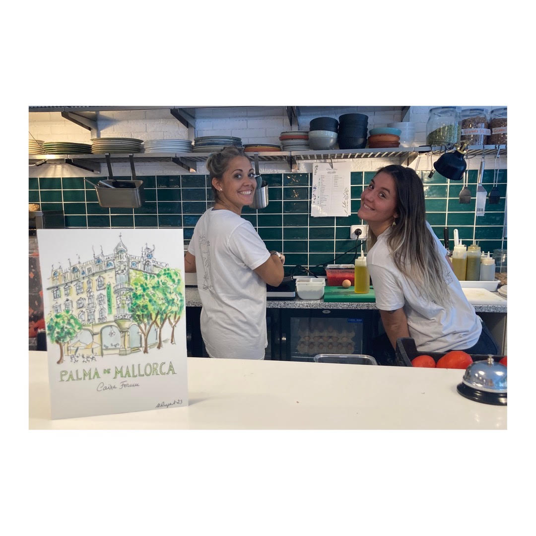 Original drawing of Mallorca, Palma Caixa Forum