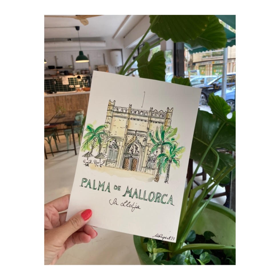 Original drawing of Mallorca Palma, Sa Llotja