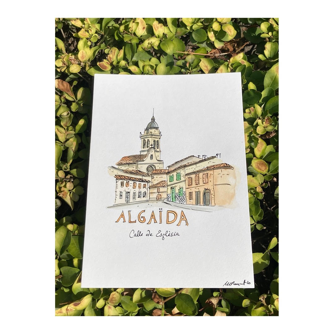 Original drawing of Mallorca, Algaida