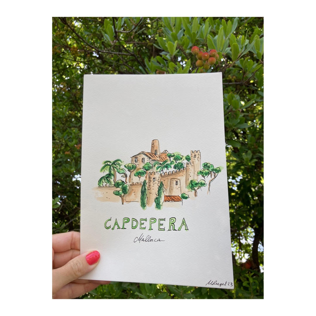 Original drawing of Mallorca, Capdepera