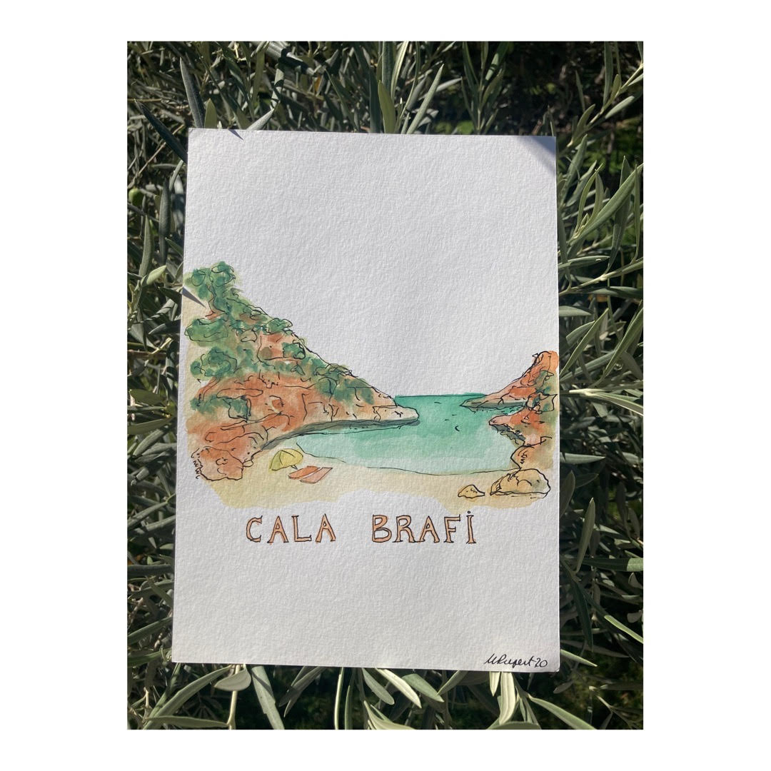 Original drawing of Mallorca Cala Brafi
