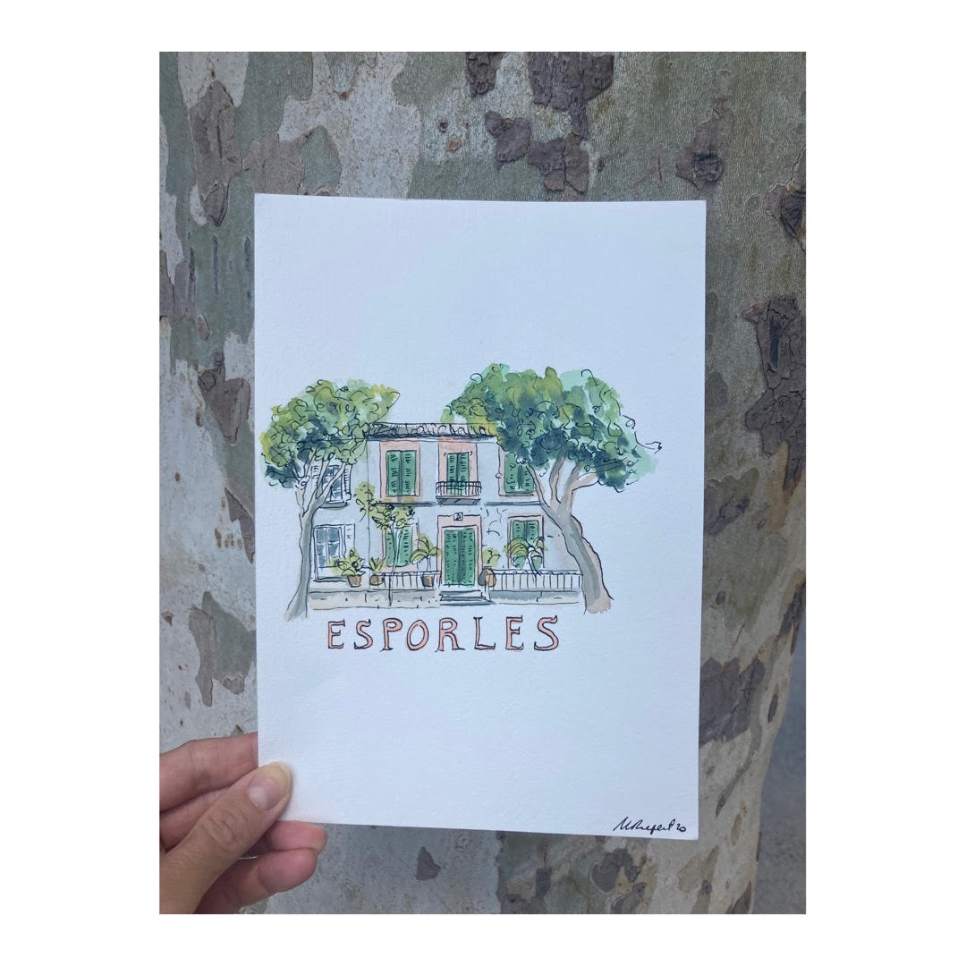 Original drawing of Mallorca, Esporles