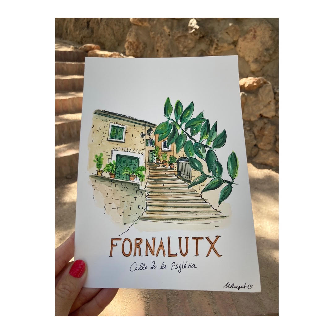 Original drawing of Mallorca Fornalutx