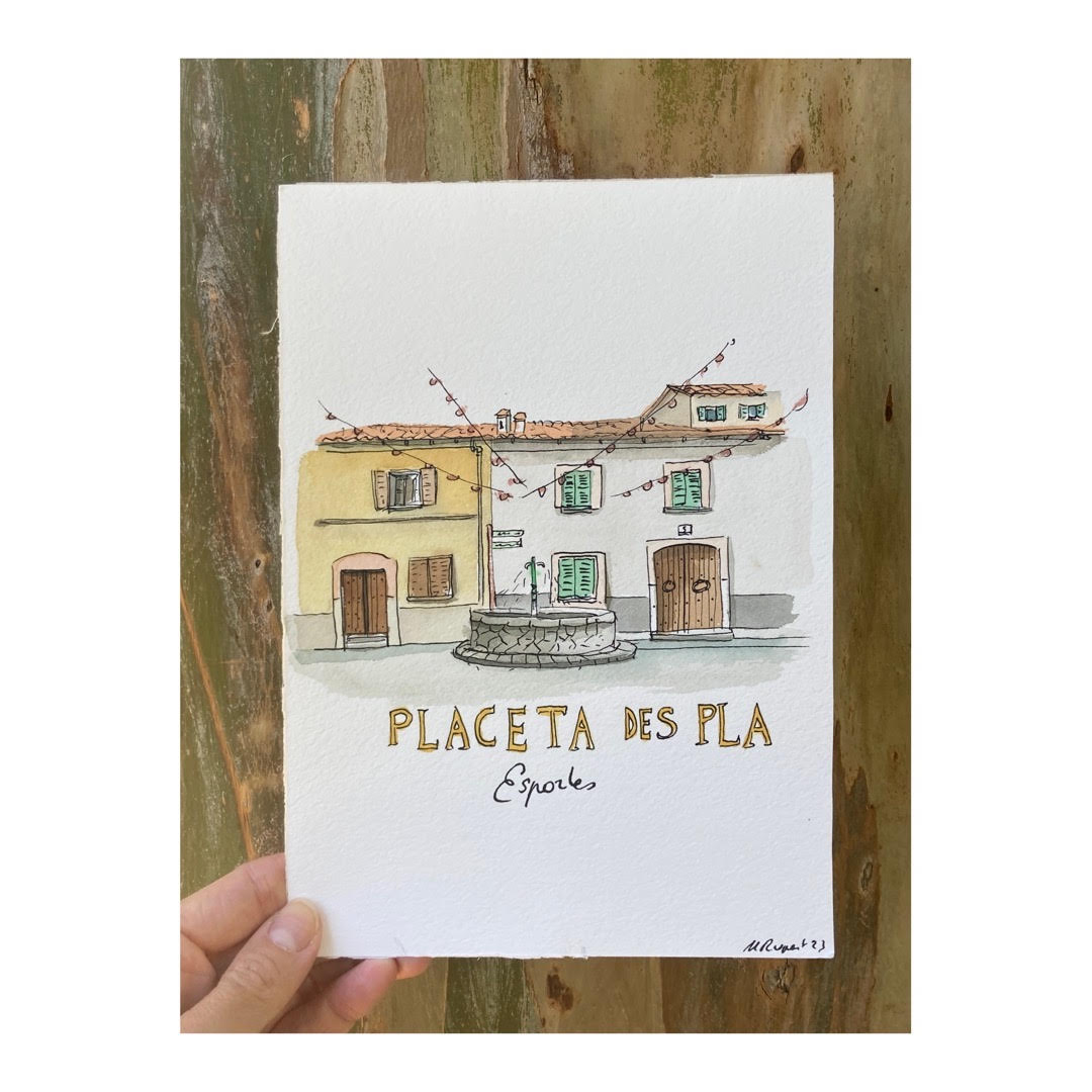 Original drawing of Mallorca, Esporles, Placeta des Pla