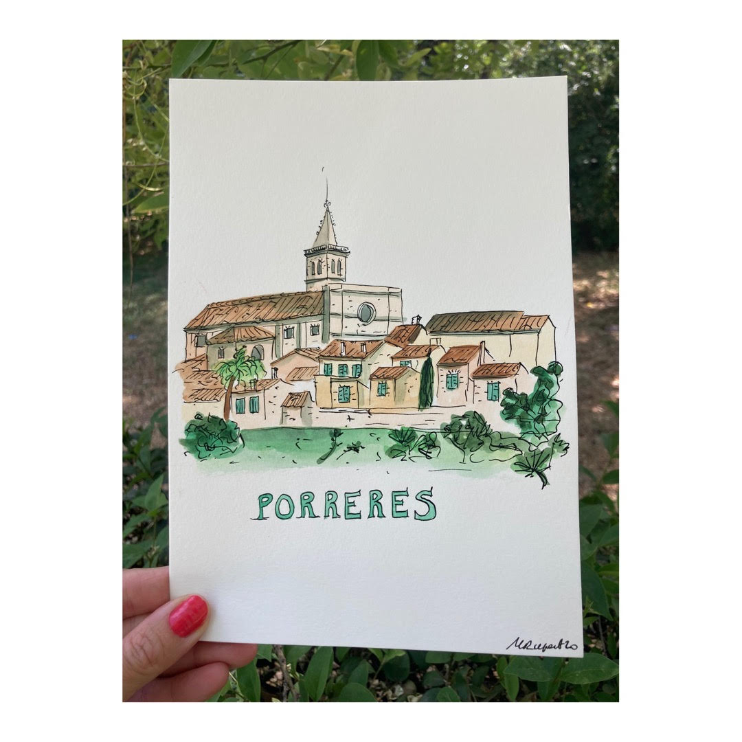 Original drawing of Mallorca, Porreres