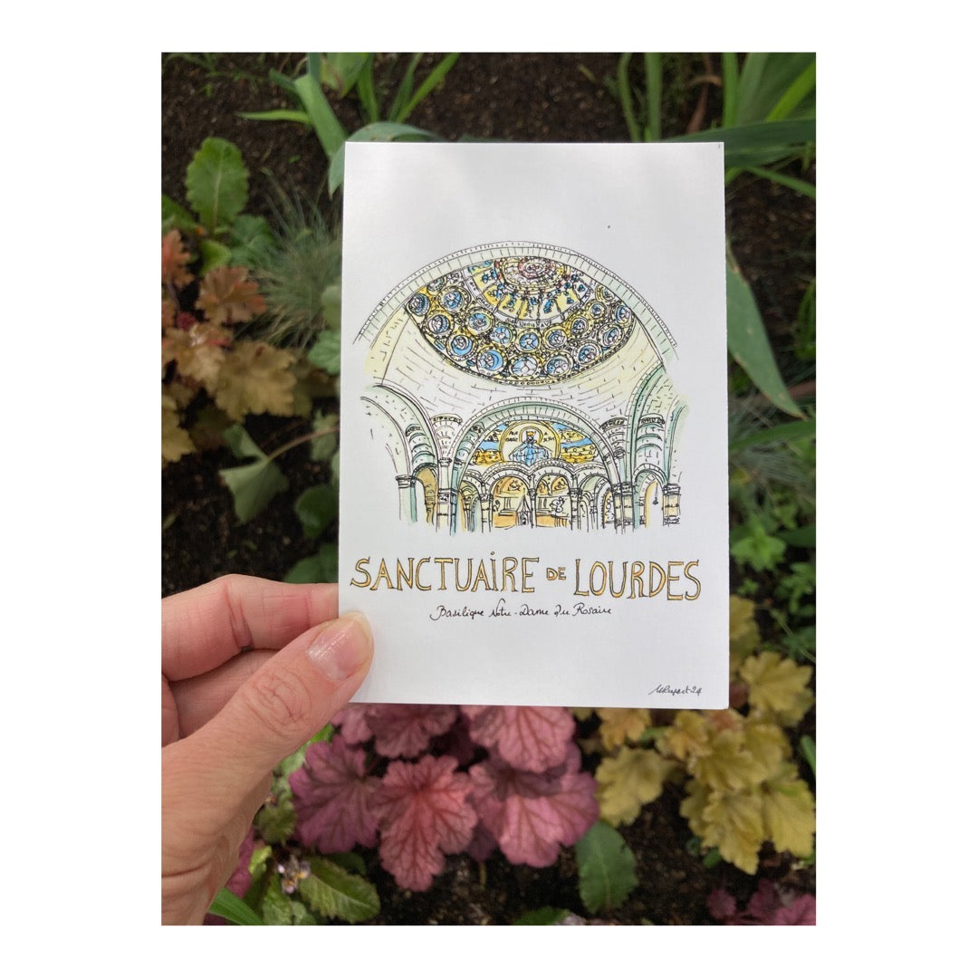 Pack of 10 Postcards of Sanctuary of our Lady of Lourdes