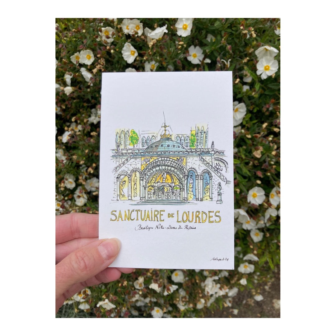 Pack of 10 Postcards of Sanctuary of our Lady of Lourdes