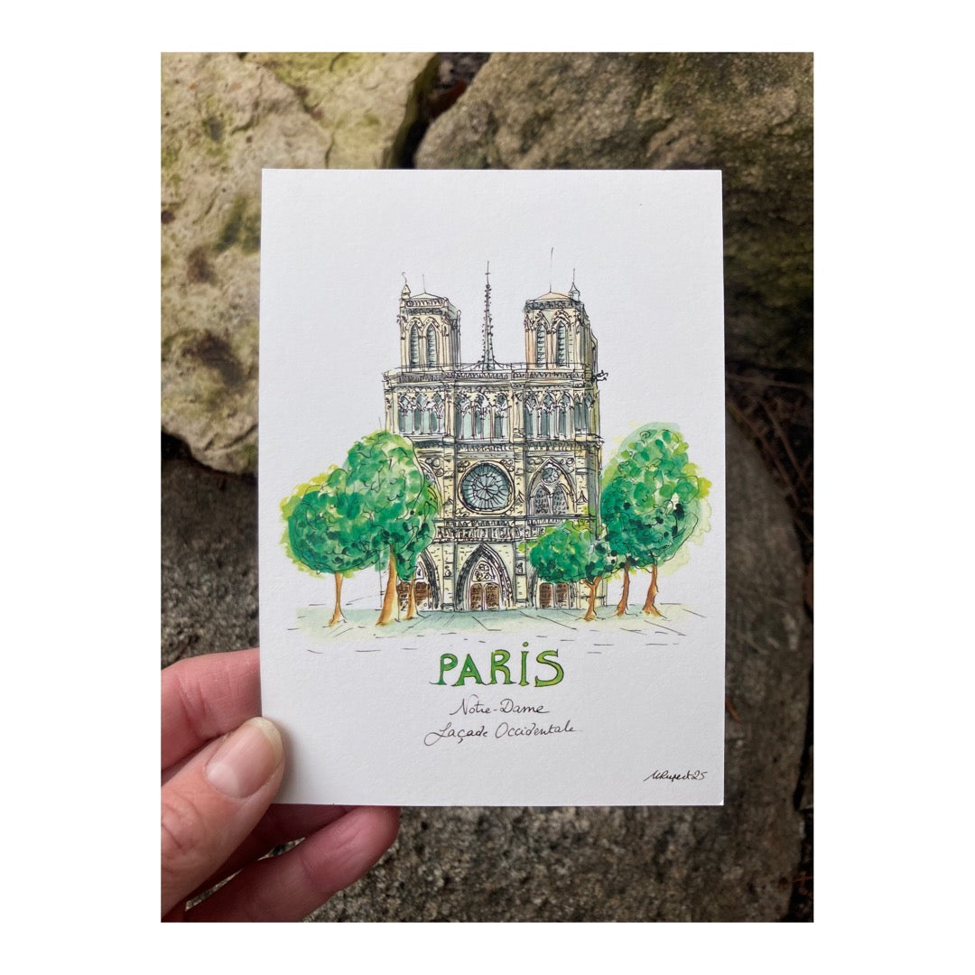 Pack of 10 Postcards of Cathedral Notre-Dame de Paris