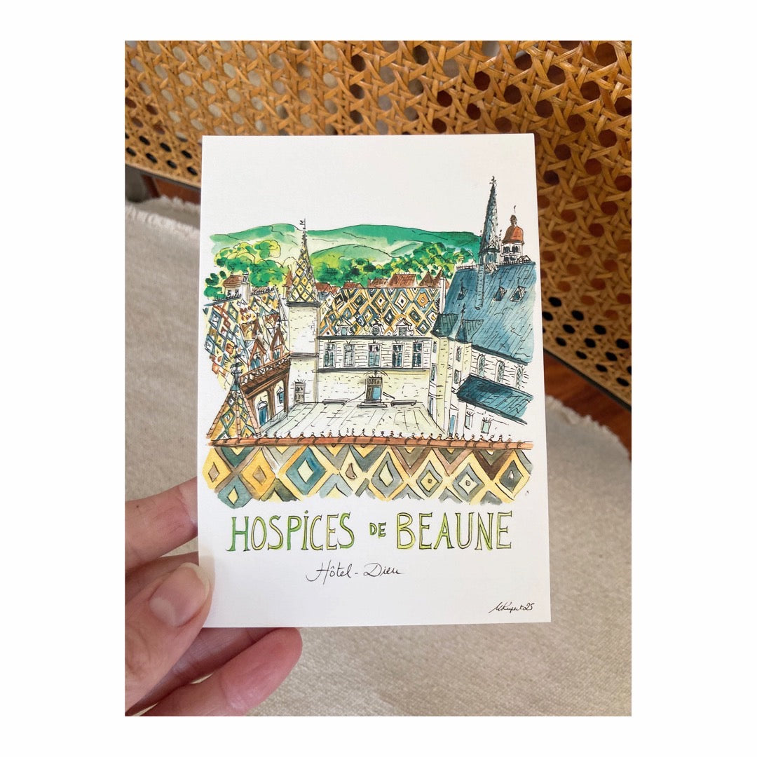 Pack of 10 Postcards of Hospices de Beaune