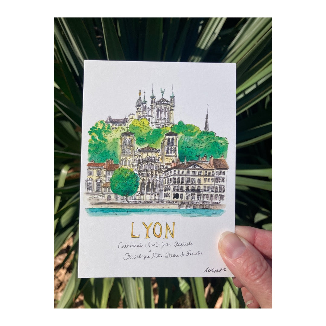 Pack of 10 Postcards of Lyon