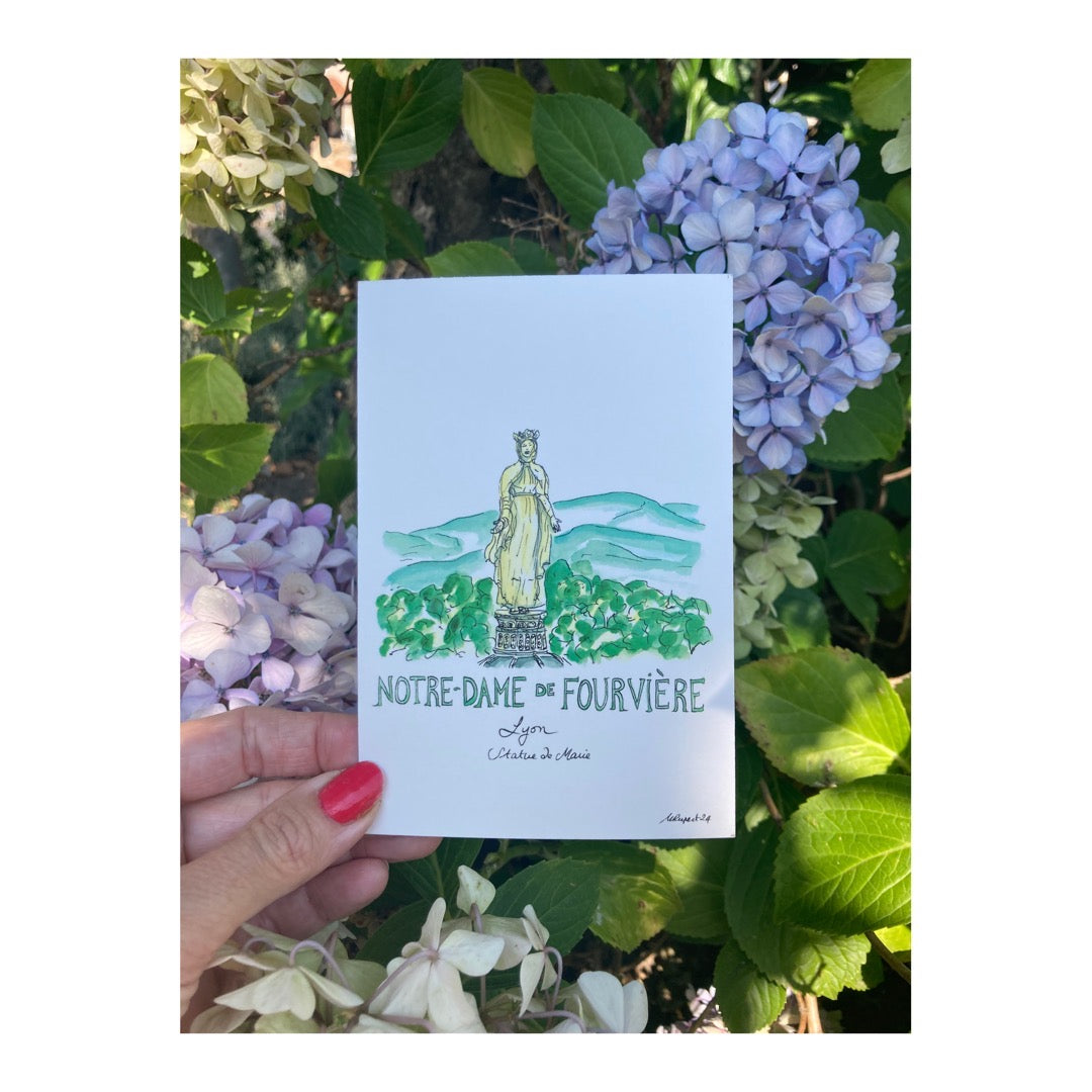 Pack of 10 Postcards of Lyon Basilique de Fourviere
