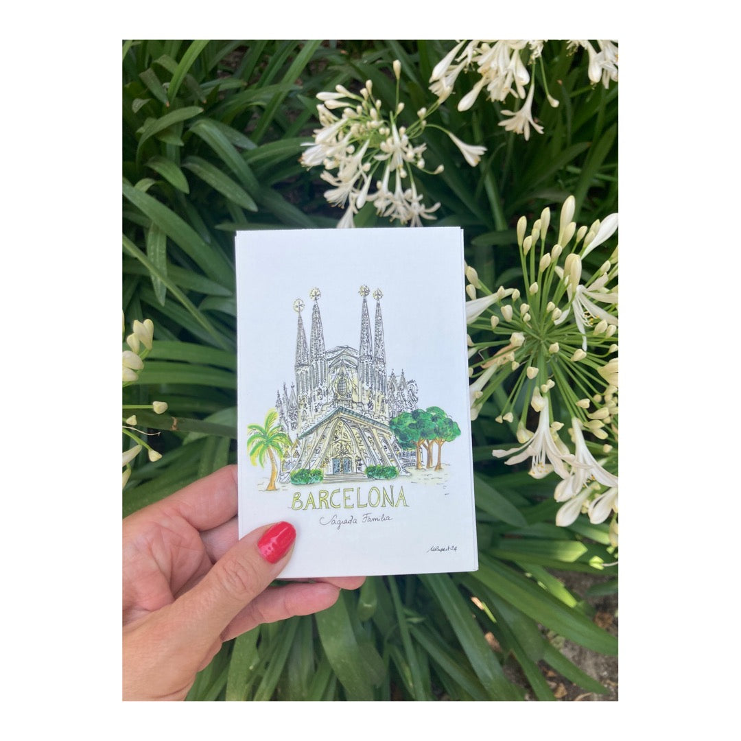 Pack of 10 Postcards of Sagrada Familia