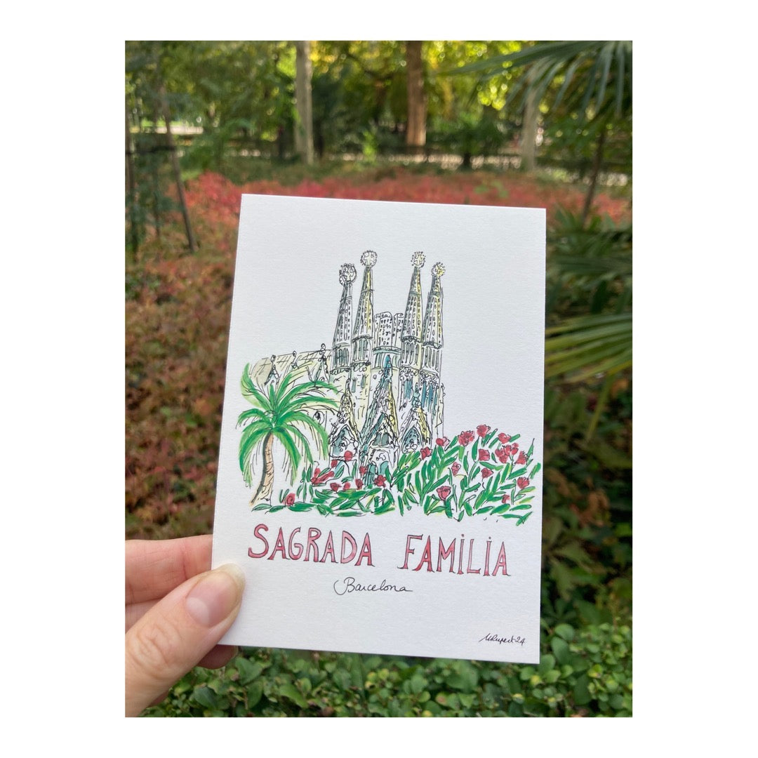 Pack of 10 Postcards of Sagrada Familia