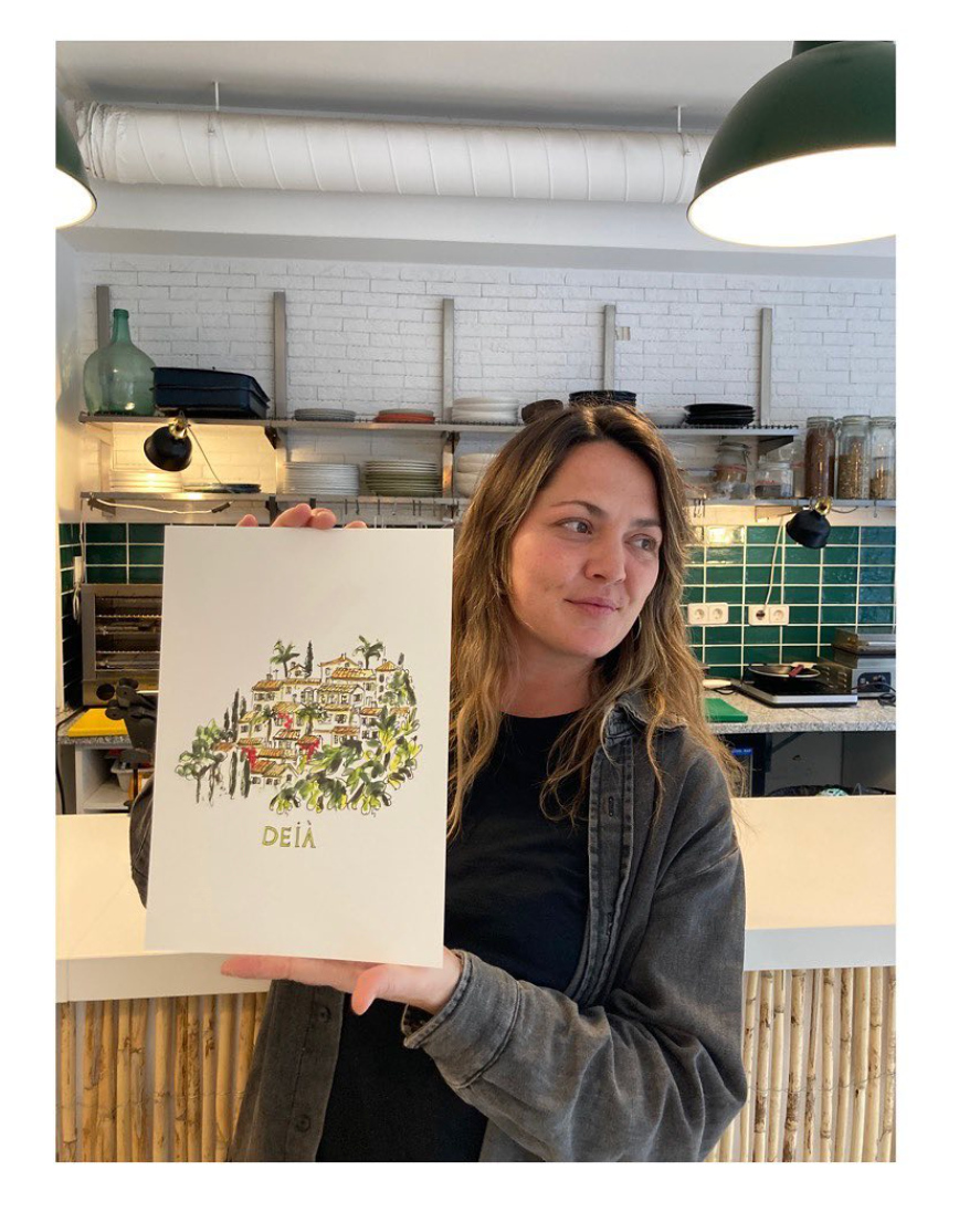 Print A4 of Deià Mallorca