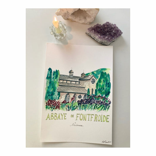 Original drawing of Abbaye de Fontfroide, Narbonne