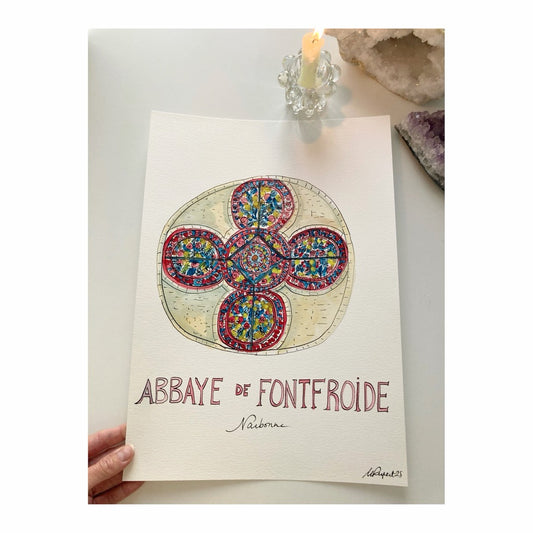 Original drawing of Abbaye de Fontfroide, Narbonne