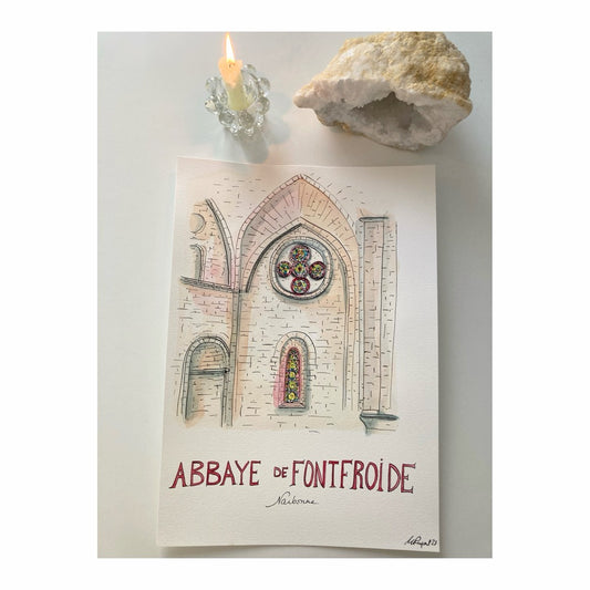 Original drawing of Abbaye de Fontfroide, Narbonne