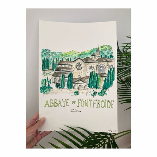 Original drawing of Abbaye de Fontfroide, Narbonne