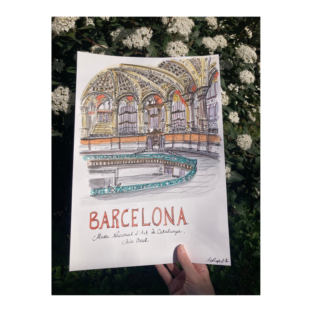 Original drawing of Museo Nacional d'Arte de Catalunya