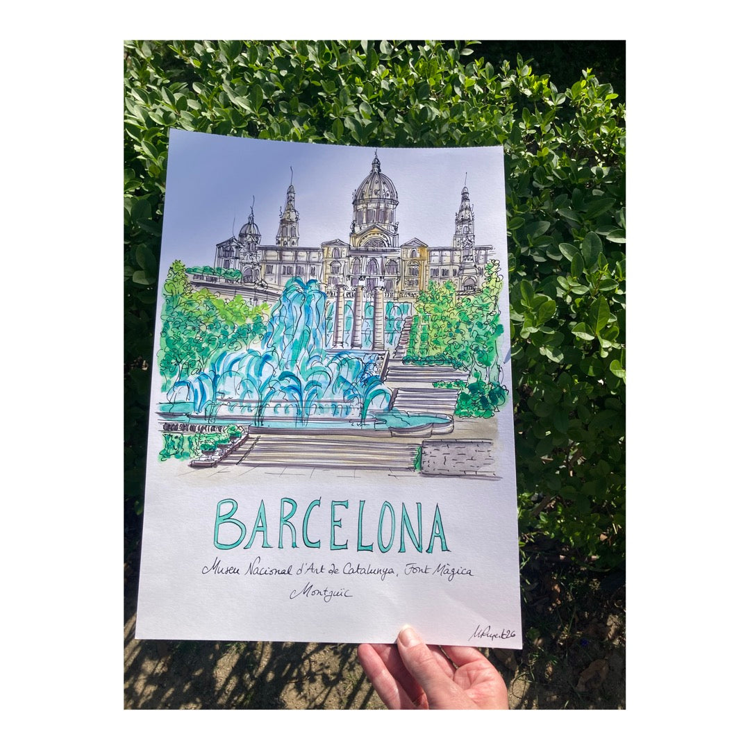 Original drawing of Museo Nacional d'Arte de Catalunya