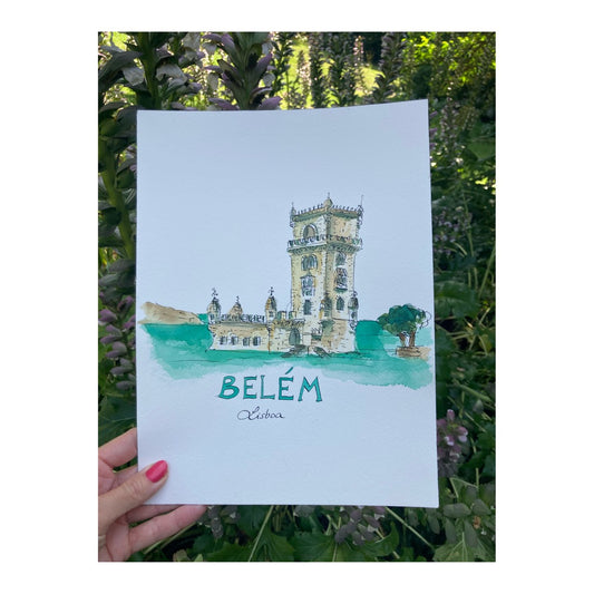 Original drawing of Belem, Portugal