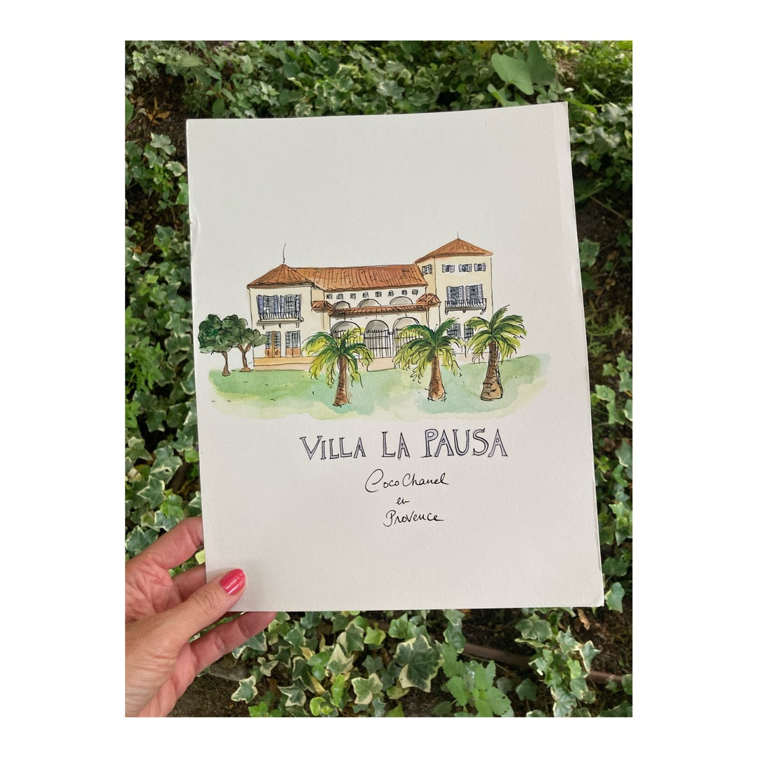 Original drawing of Villa la Pausa, Chanel, Provence