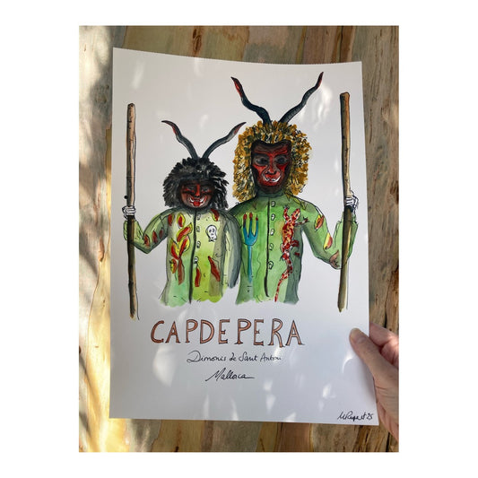 Original drawing of Dimonis of Capdepera, Mallorca