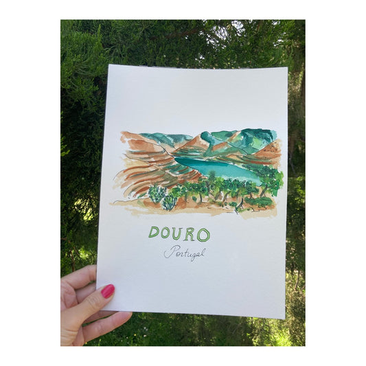 Original drawing of Douro, Portugal