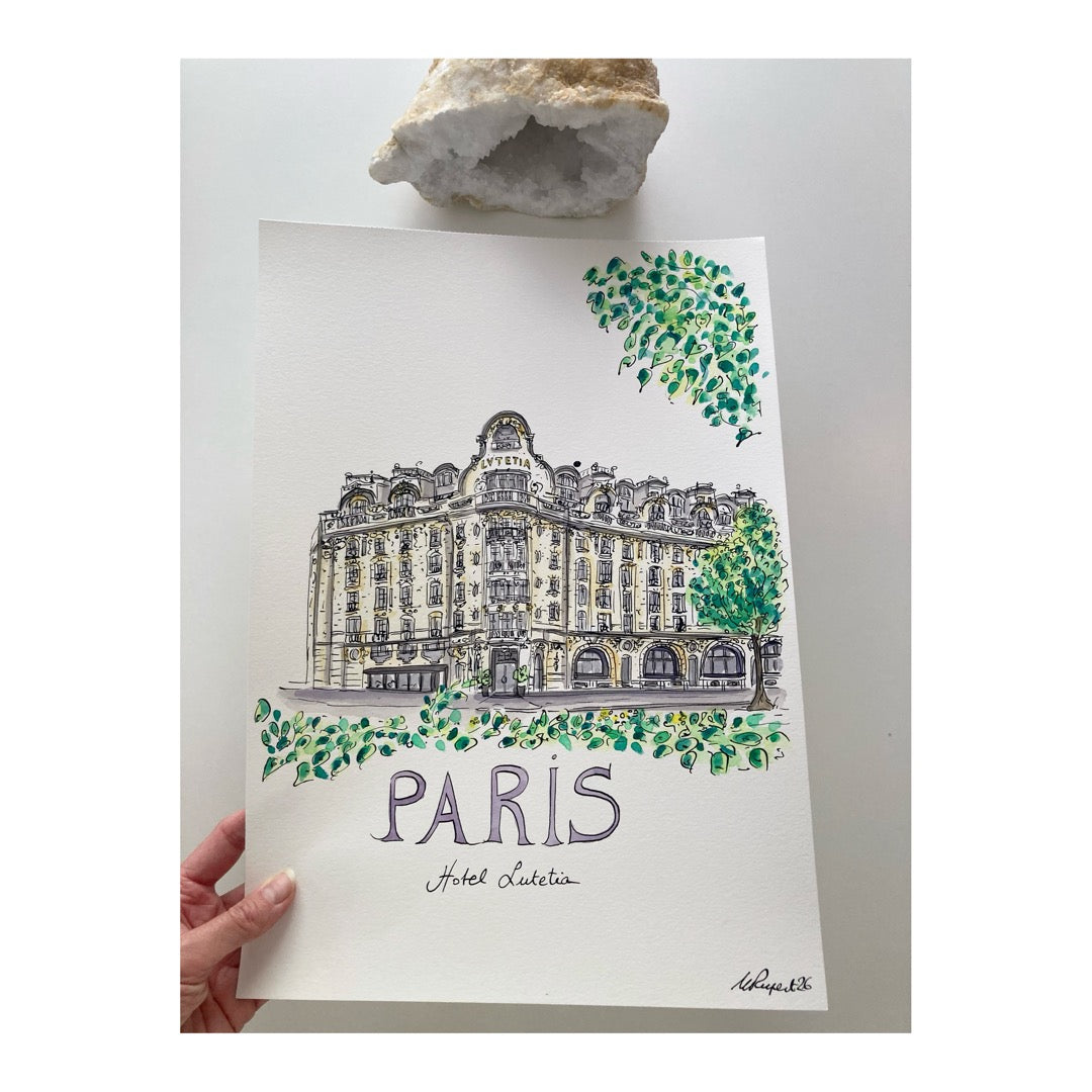 Original drawing of Hôtel Lutetia Paris