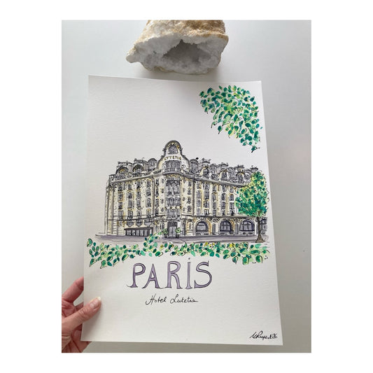 Original drawing of Hôtel Lutetia Paris