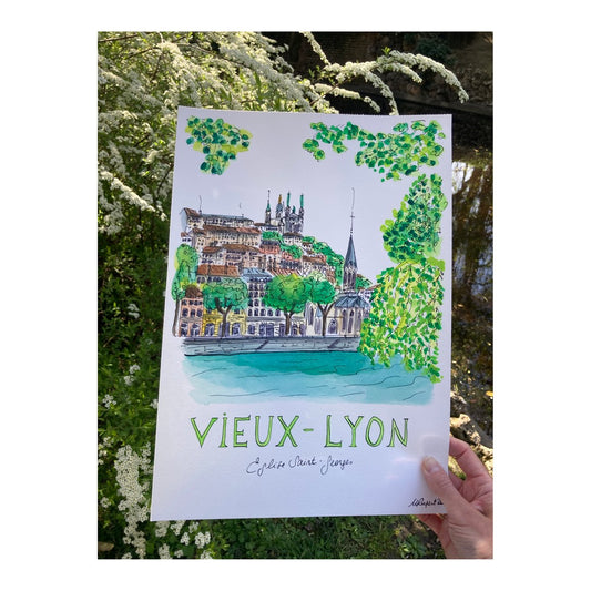 Original drawing of Lyon, Église Saint-Georges