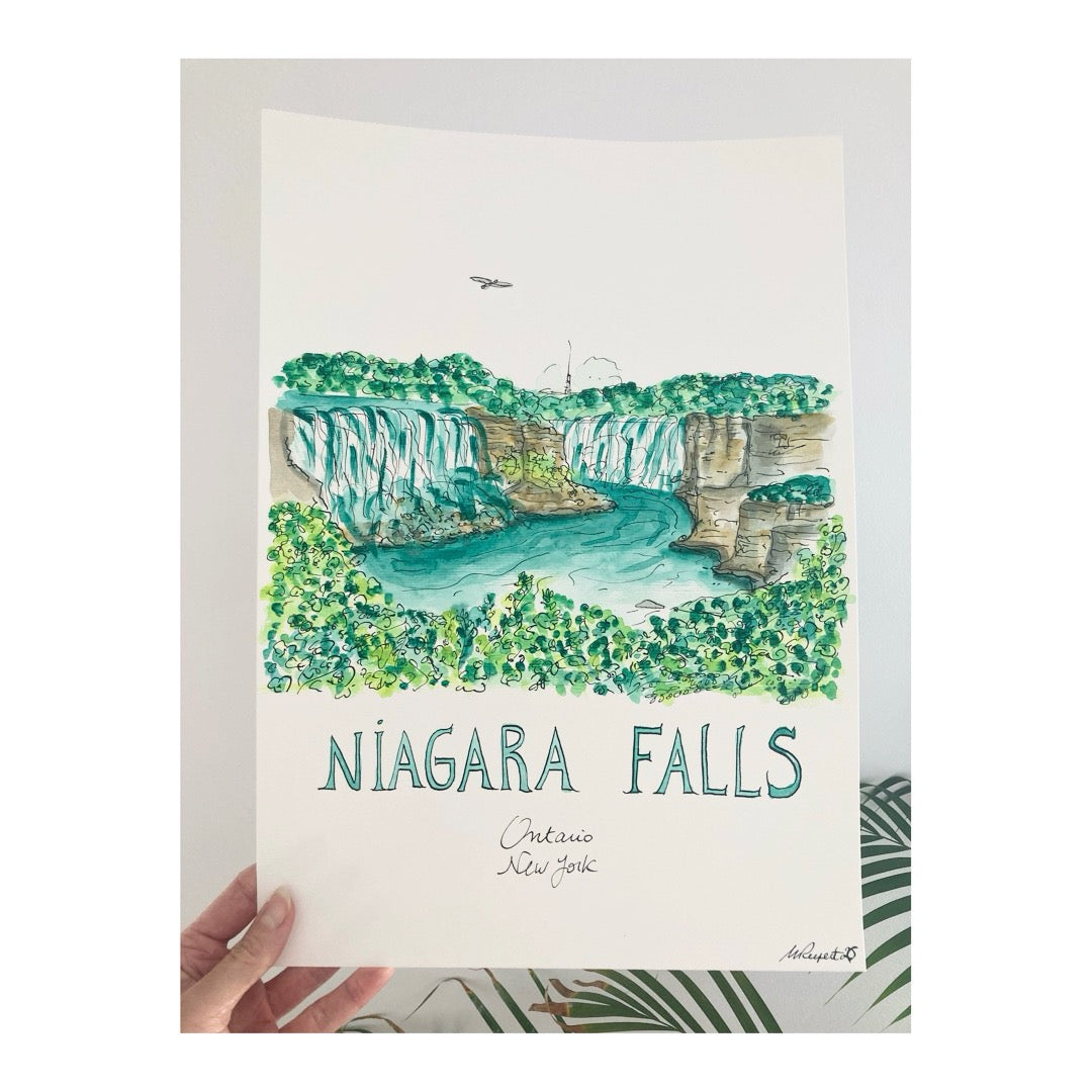 Original drawing of Niagara Falls