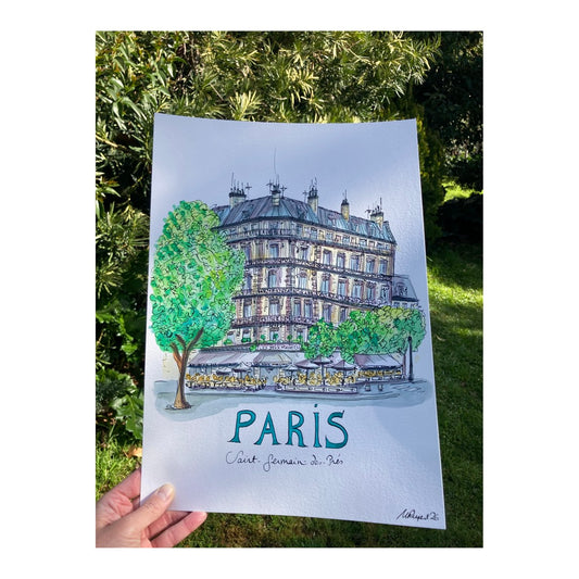 Original drawing of Paris, Saint-Germain-des-Prés