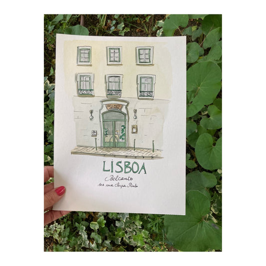 Original drawing of Lisboa, Belcanto Restaurante