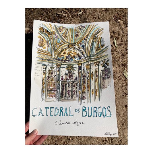 Original drawing of Cathedral of Burgos