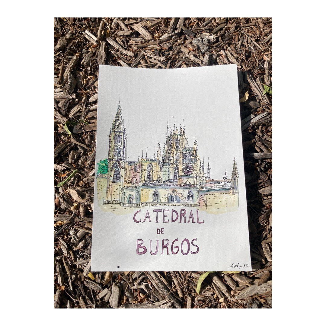 Original drawing of Cathedral of Burgos