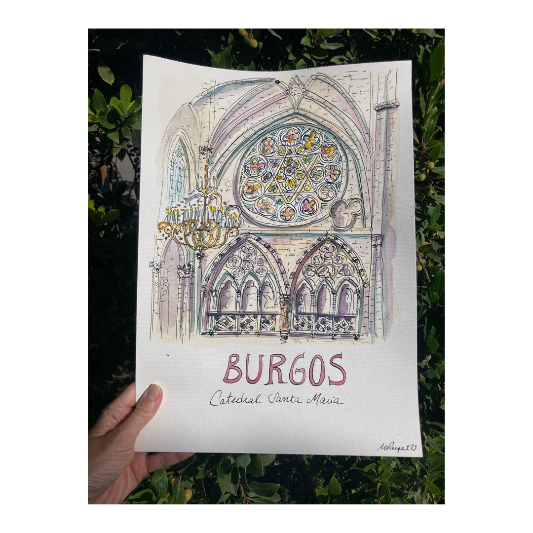 Original drawing of Cathedral of Burgos