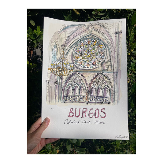 Original drawing of Cathedral of Burgos