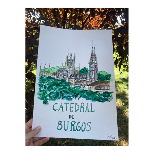 Original drawing of Cathedral of Burgos
