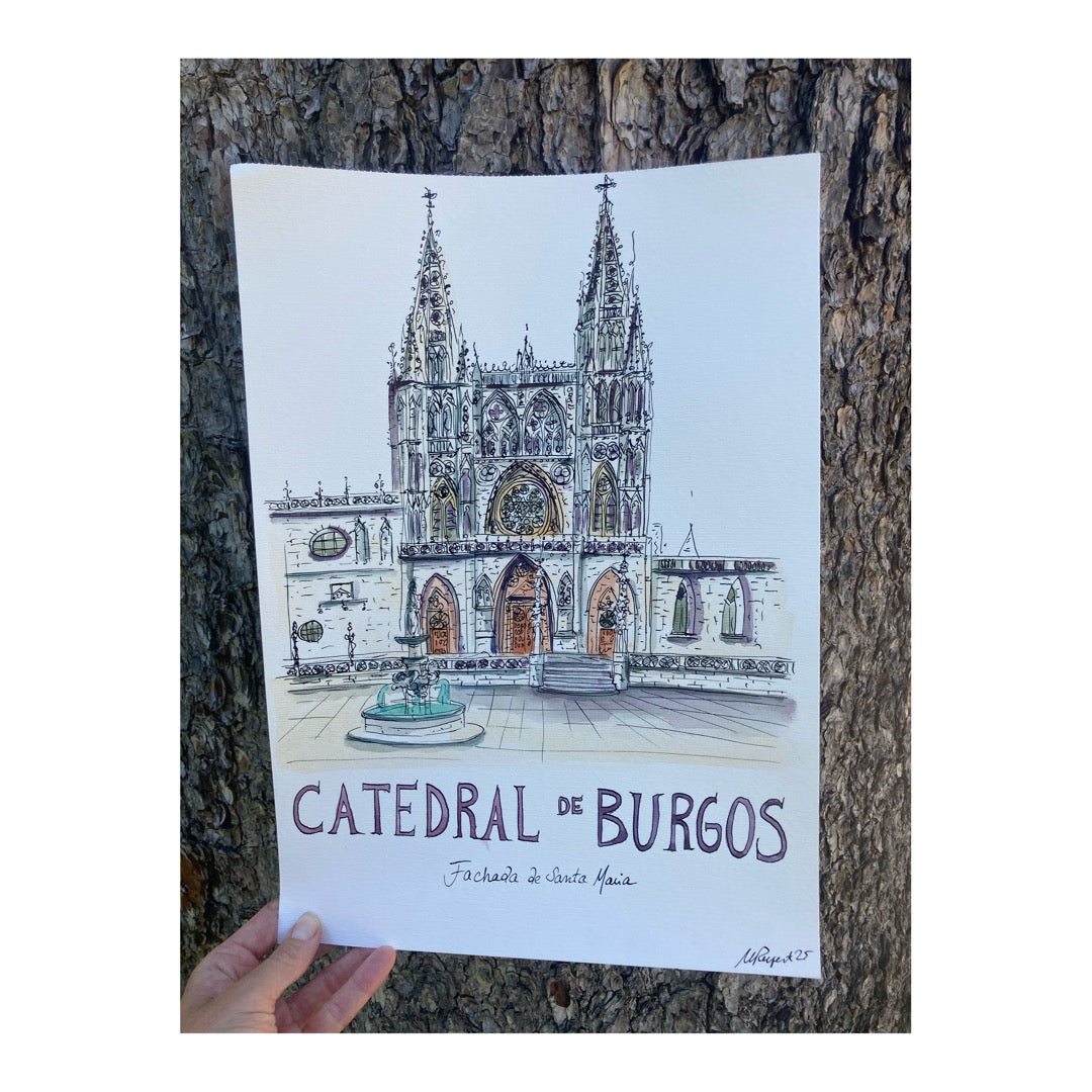 Original drawing of Cathedral of Burgos