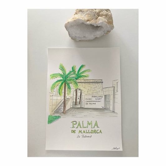 Original drawing of Mallorca, Es Baluard