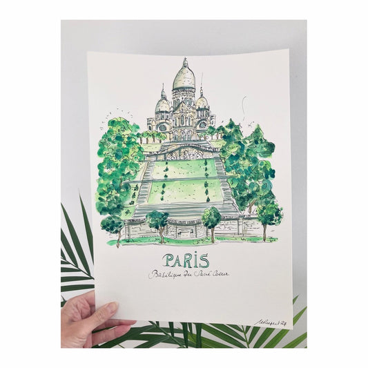 Original drawing of Paris, Montmartre